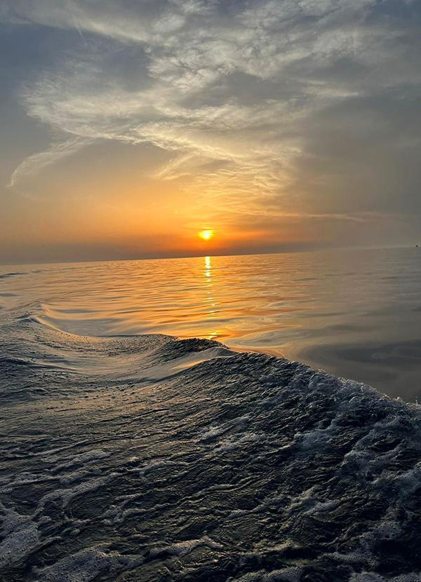 Sunset at sea